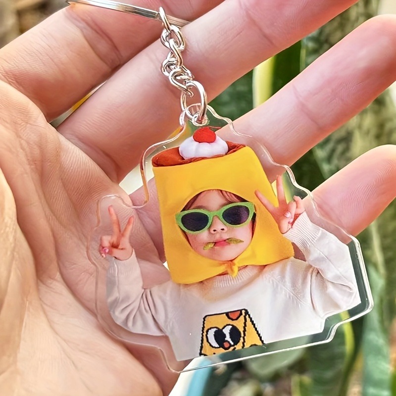 Industrial Laser Marker - Customized Couple Photo and Text Keychains,
