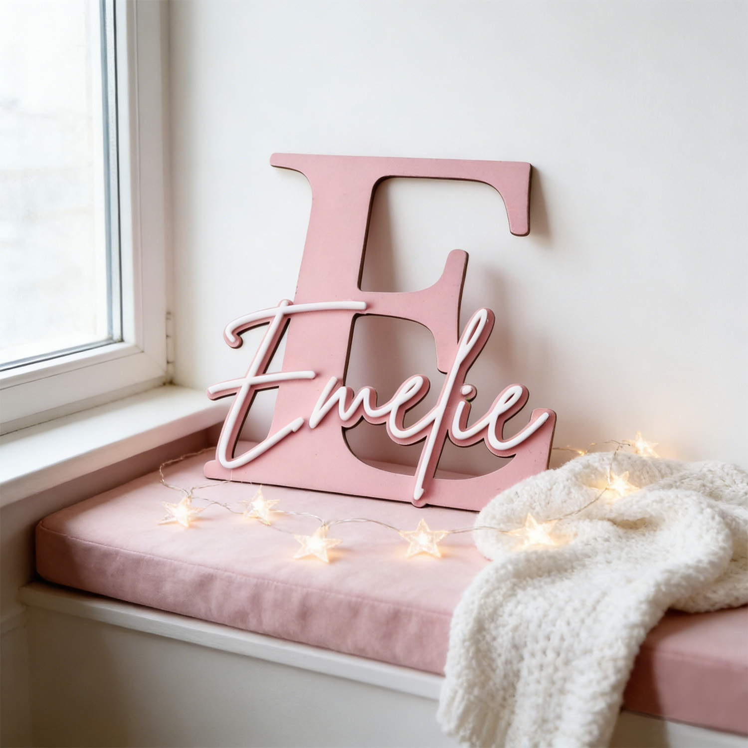 Industrial Laser Marker - 1pc Double-layer Wooden Name Decoration Plaque,