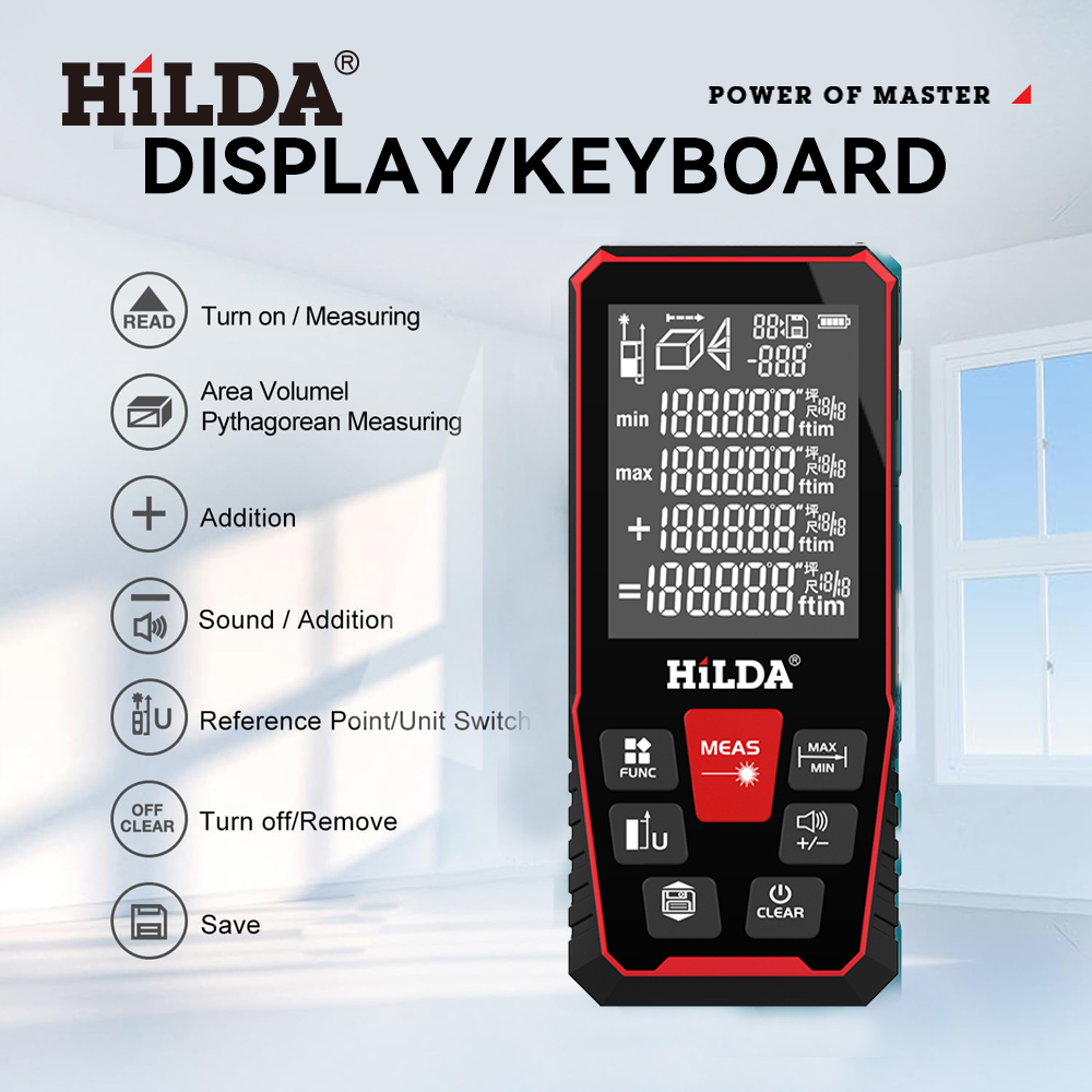 HILDA Laser Distance 50M/100M/ - Industrial Laser Tape Measure review and price