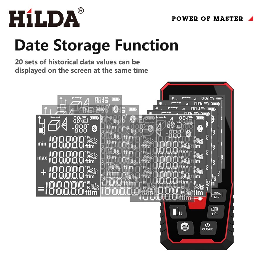 HILDA Laser Distance 50M/100M/ - Industrial Laser Tape Measure review and price