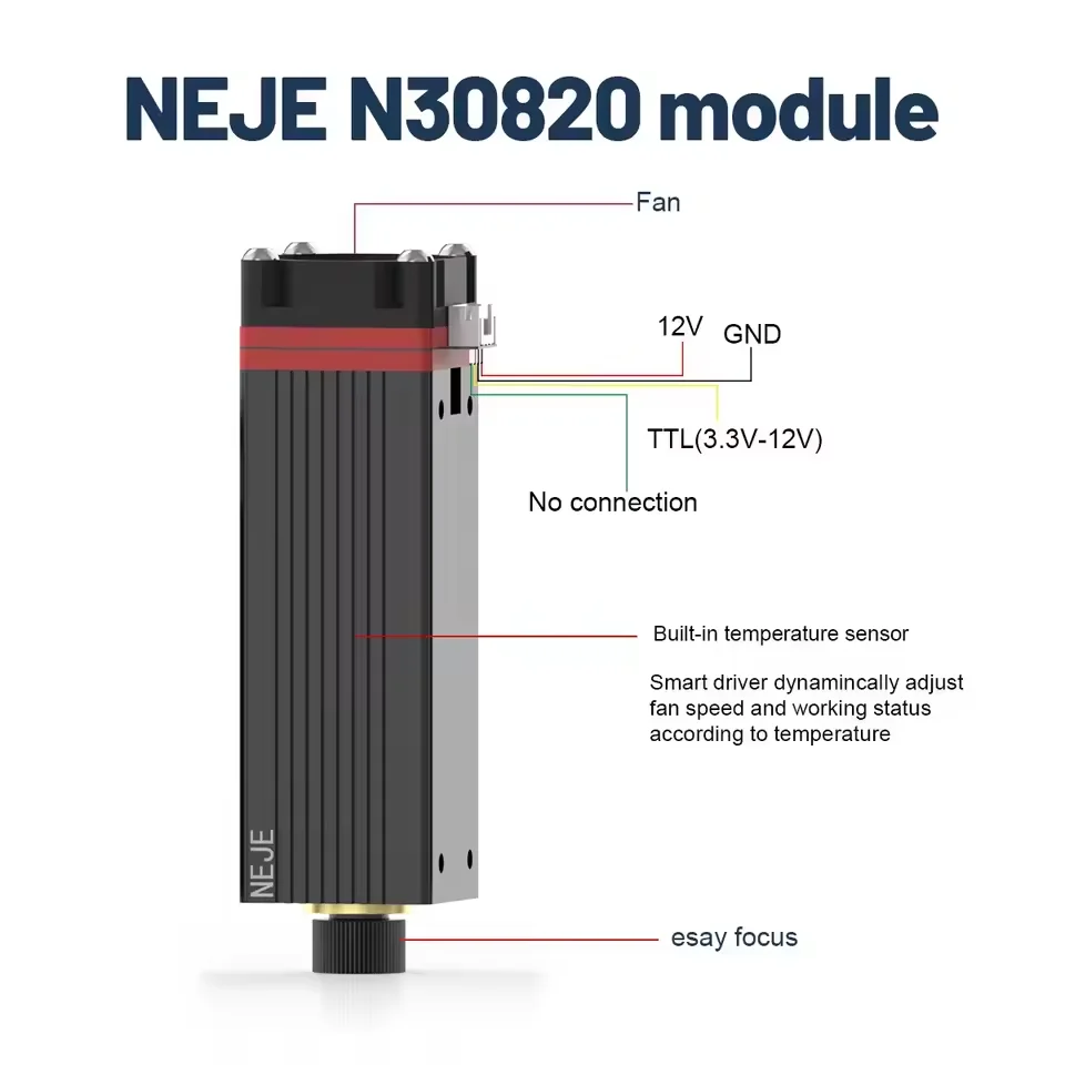 NEJE 20W Laser Module Head TTL - Industrial Handheld Laser Engraver review and price