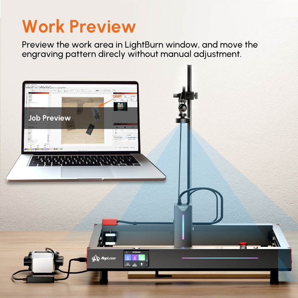 AlgoLaser Lightburn Camera Kit - Industrial Laser Cutting Machine review and price