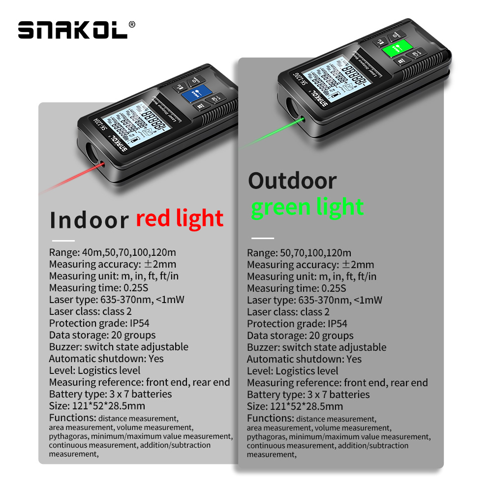 Snakol Laser Distance Meter 40 - Industrial Laser Tape Measure review and price