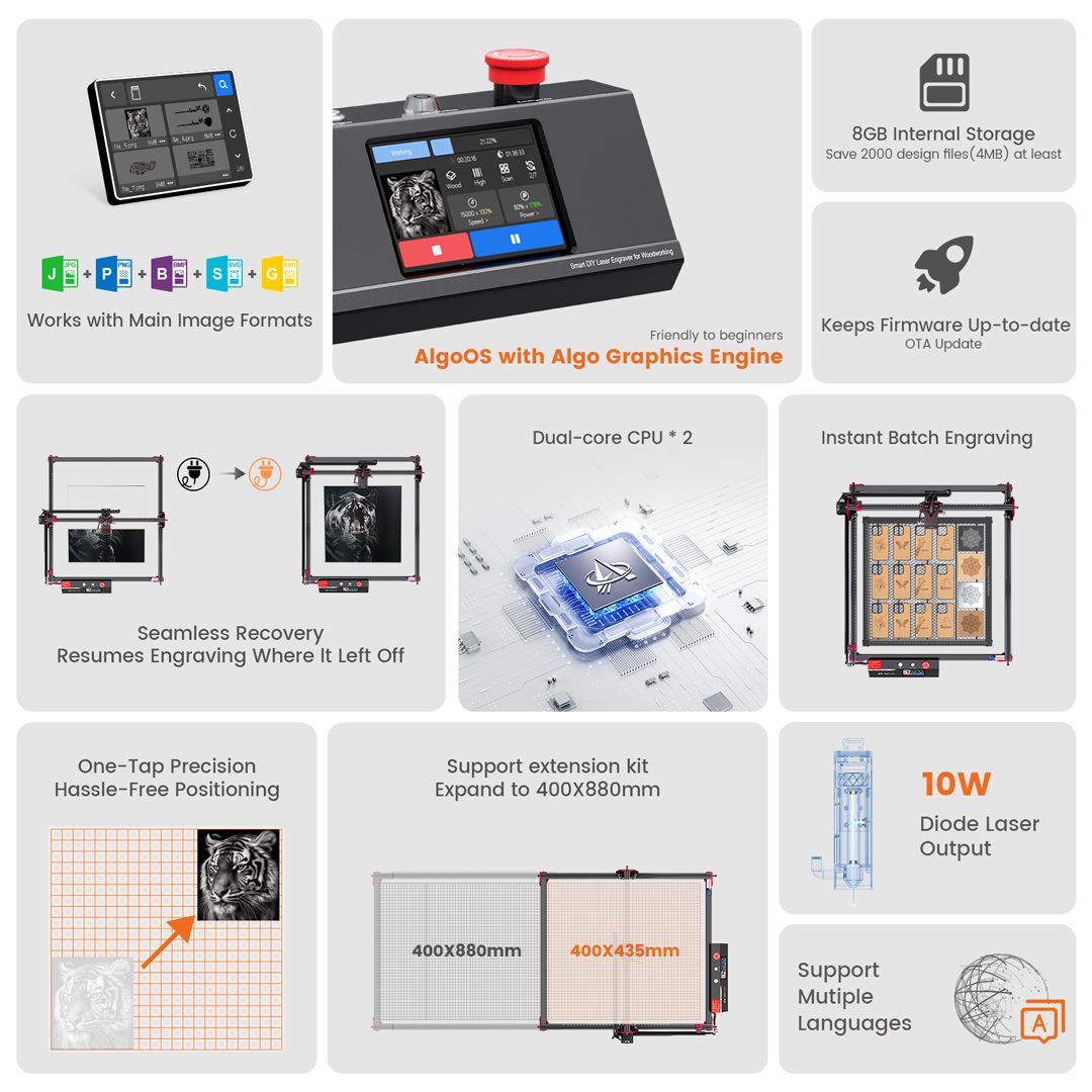 AlgoLaser DIY KIT MK2 10W Lase - Industrial Handheld Laser Engraver review and price