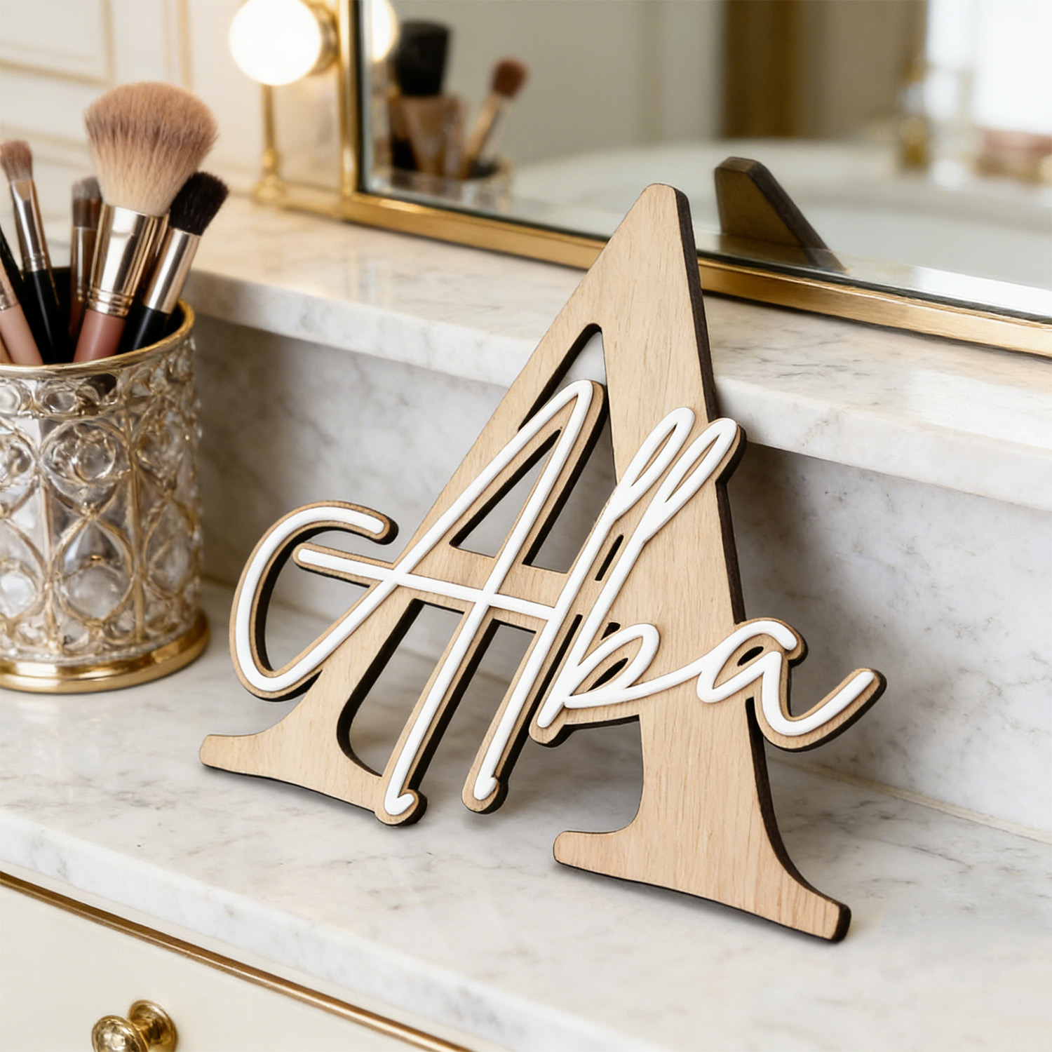 1pc Double-layer Wooden Name D - Industrial Laser Marker review and price